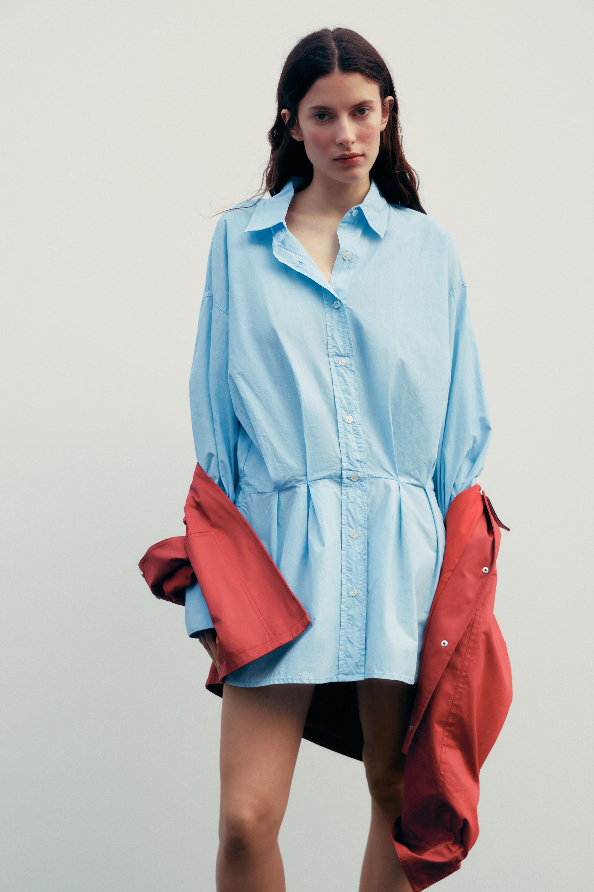 ★ZARA★ BOX PLEAT SHIRT DRESS 🦩ZARA BOX PLEAT SHIRT DRESS🦩 🦩Available | Depop