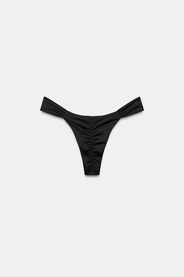 BAS DE BIKINI TEXTURÉ DOS - Noir de Zara - Image 3