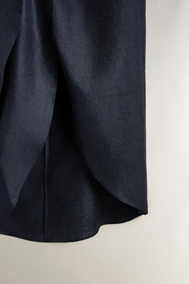 PARÉO LONG PLAGE LIN NŒUD - Bleu de Zara - Image 2