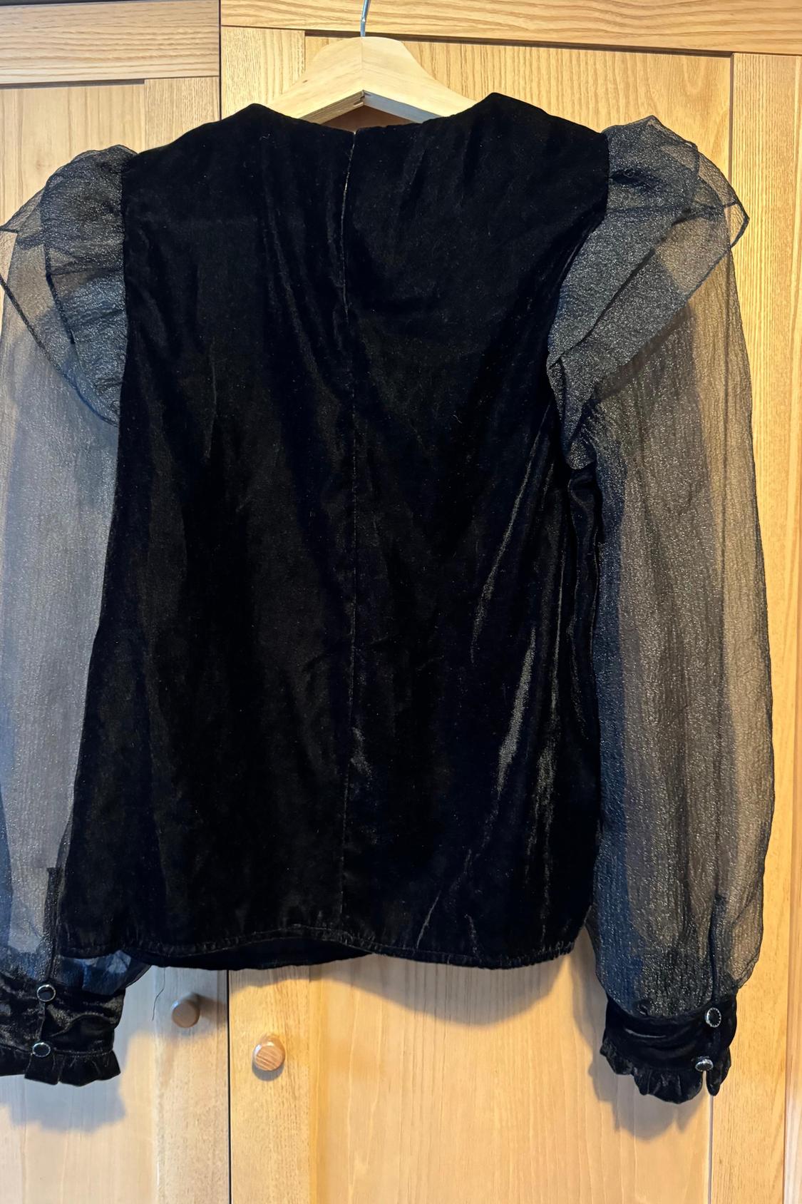 CONTRAST VELVET SHIRT - Image 3