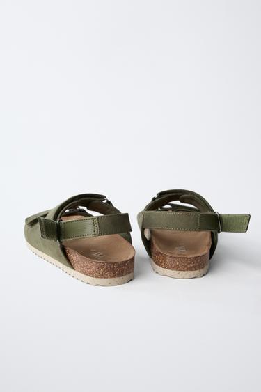 STRAPPY SANDALS - Khaki Green by Zara - Image 4
