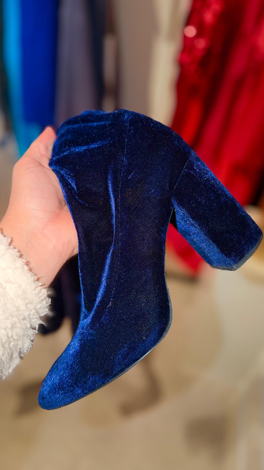 VELVET OVER THE KNEE HIGH HEEL BOOTS - Image 3