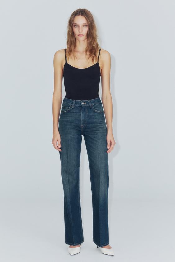 ZW COLLECTION FLARE FIT MID-WAIST JEANS - Blue by Zara - Image 0