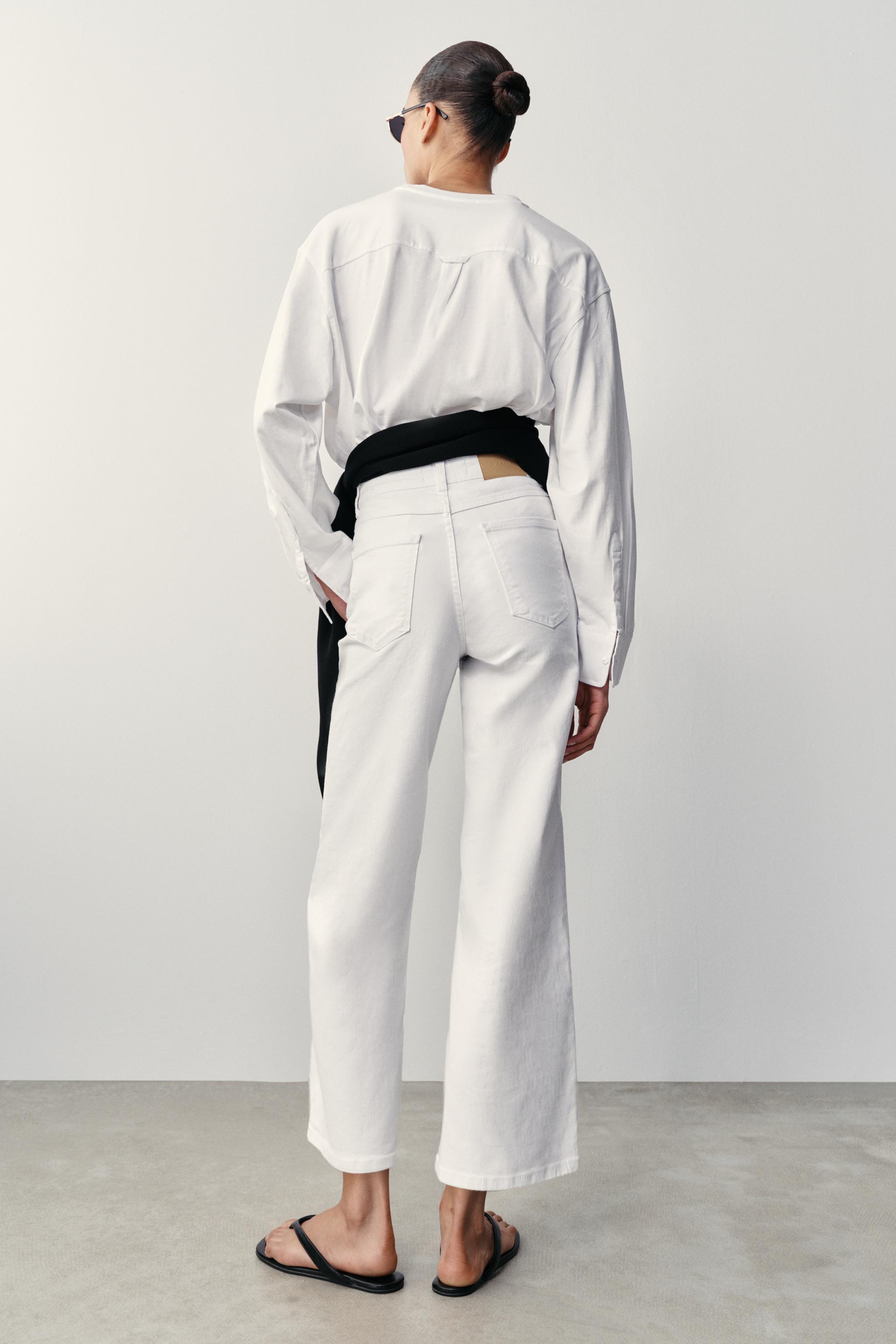 Zara Z1975 Culotte Yüksek Bel Comfort Jean görsel 5