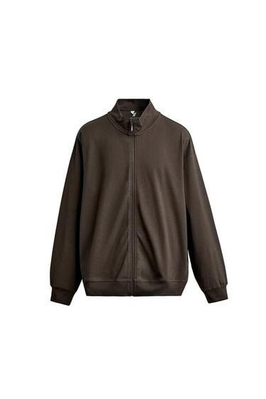 RELAXED FIT ZIP-UP SWEATSHIRT