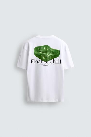 T-SHIRT IMPRIMÉS CONTRASTE - Blanc de Zara - Image 7