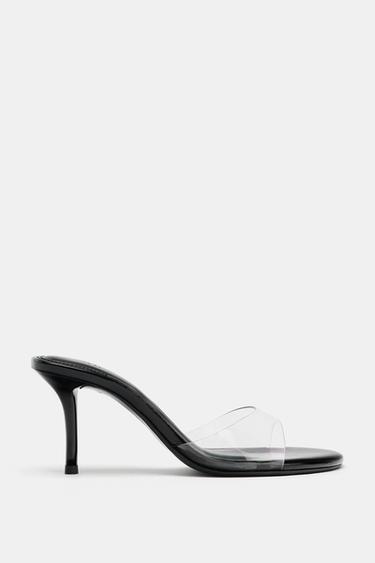 VINYL HIGH-HEEL SANDALS - Transparent by Zara