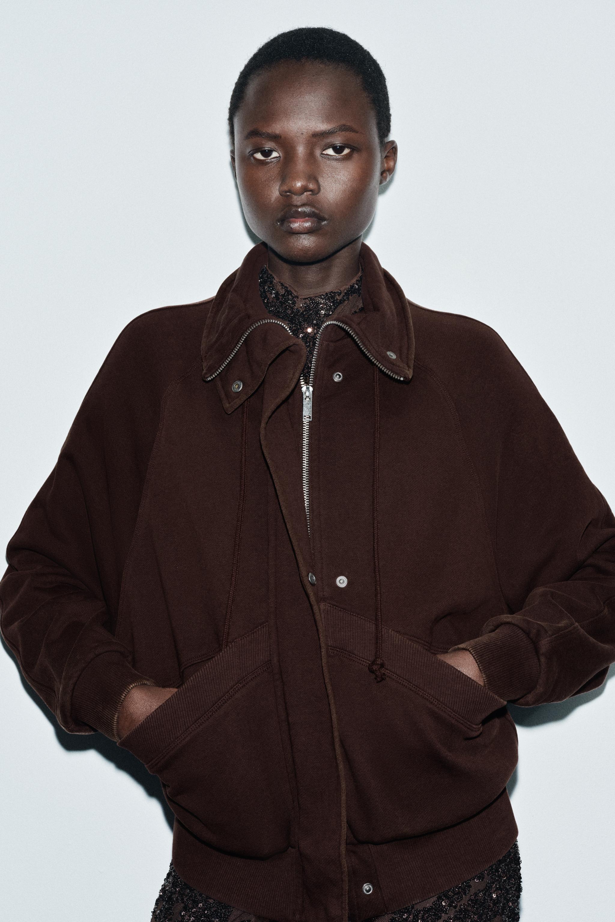 WASHED EFFECT FLEECE JACKET