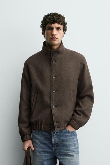 جاكيت من القماش والصوف - فيسون الخاص بـ Zara