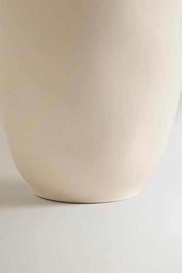 EARTHENWARE MUG WITH RAISED-DESIGN EDGE - Cream by Zara - Image 3