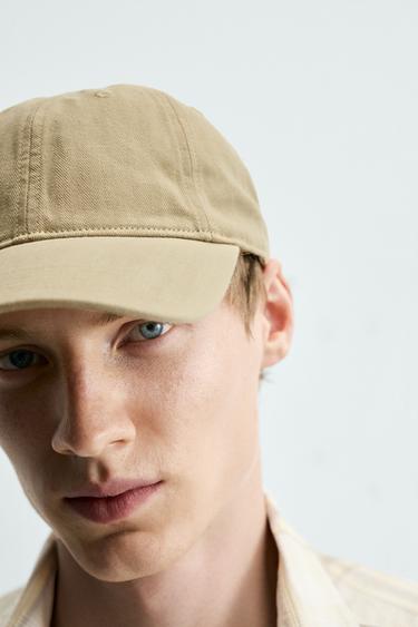 COTTON HERRINGBONE CAP - Mustard by Zara - Image 2