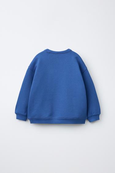 CONTRAST STITCH SWEATSHIRT — Bluish 2