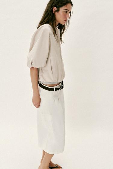 BLOUSON BOMBER BALLON - Écru / Beige de Zara - Image 3