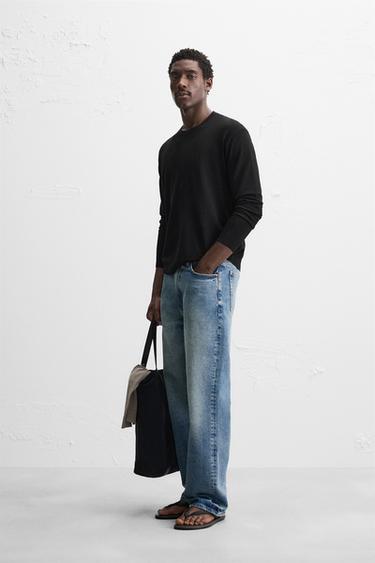 PULL STRUCTURÉ MÉLANGE VISCOSE - Noir de Zara - Image 3