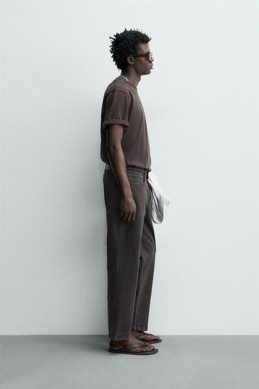 STRAIGHT-LEG TROUSERS - Brown by Zara - Image 3
