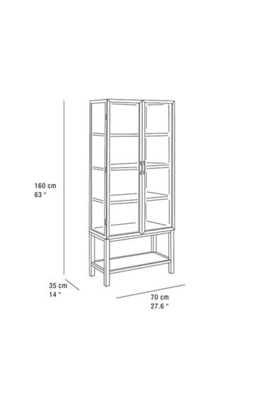 ASH WOOD SIDEBOARD WITH GLASS DOORS - Brown by Zara - Image 6