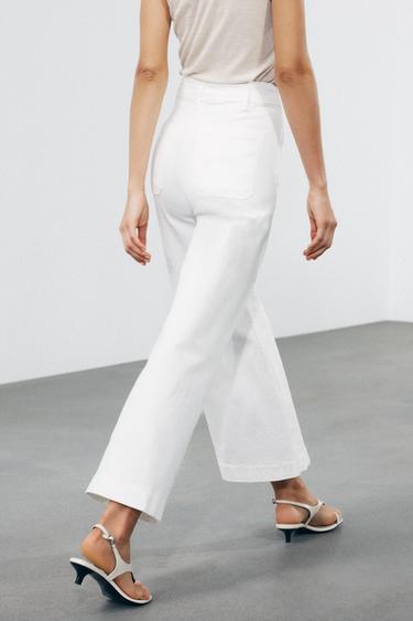 JEAN COUPE LARGE ET TAILLE HAUTE COLLECTION ZW - Blanc cassé de Zara - Image 3