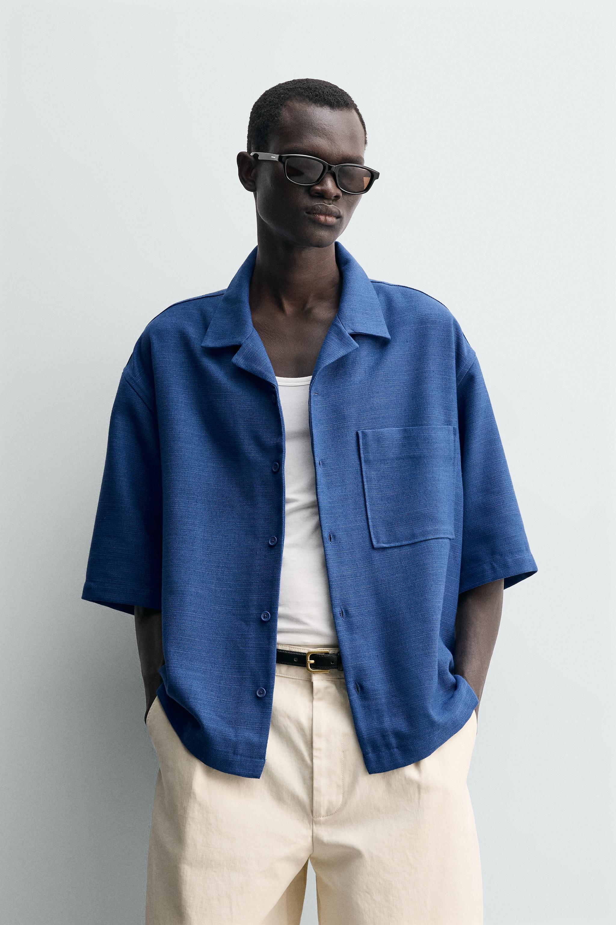 BOXY FIT TEXTURED SHIRT