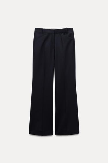 PANTALÓN RECTO LANA 100% ZW COLLECTION - Marino de Zara