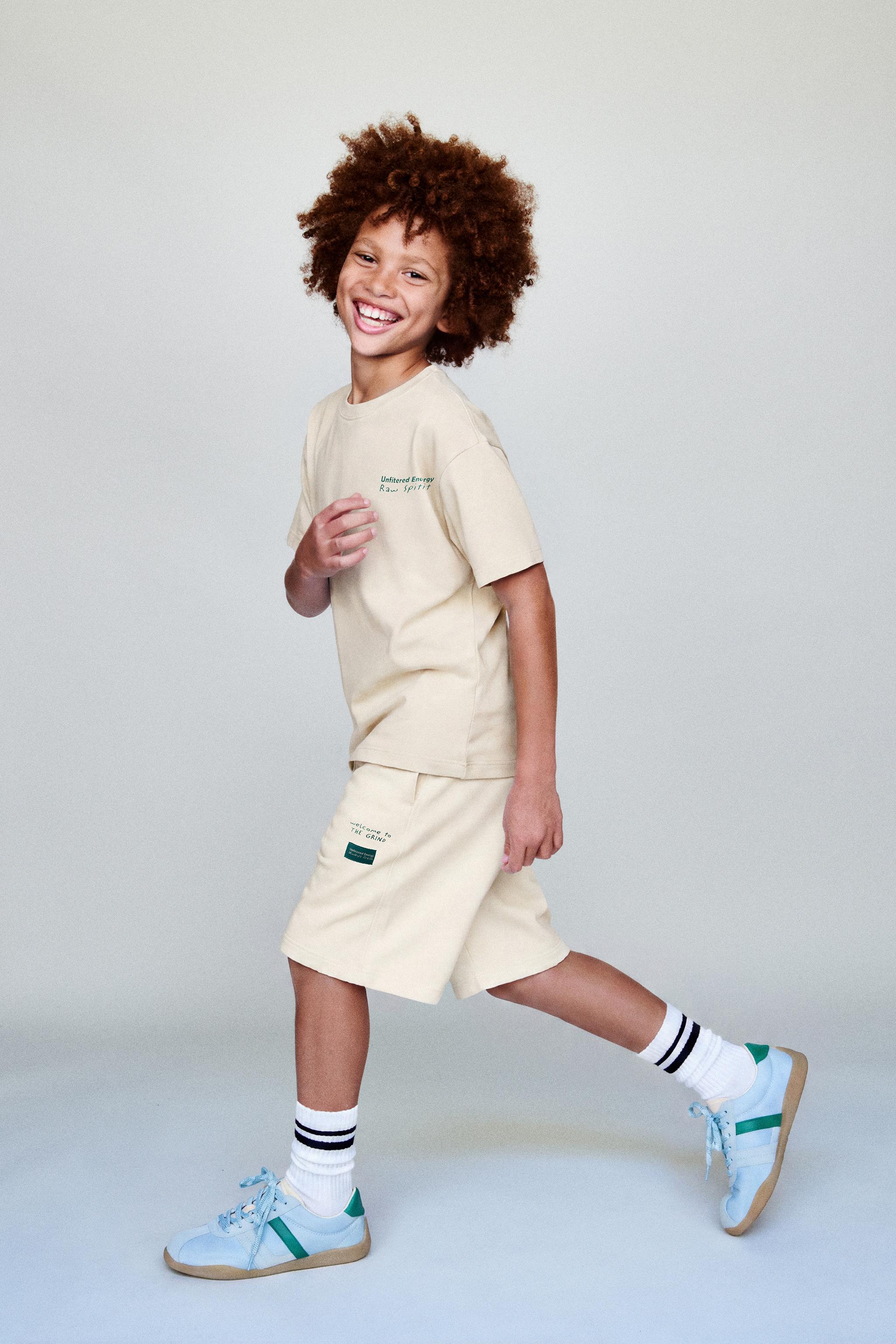 インターロックTシャツ＆バミューダセット - エクリュ | ZARA Japan / 日本