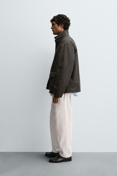 VESTE FINITION CIRÉE - Kaki de Zara - Image 3