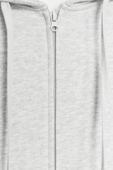 FLEECE HOODED GILET - Grey marl by Zara - Image 8