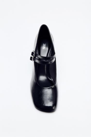 GIÀY CAO GÓT GIẢ DA BÓNG - Đen từ Zara