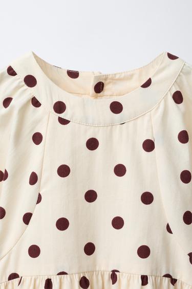 ROBE À POIS - Écru de Zara - Image 2