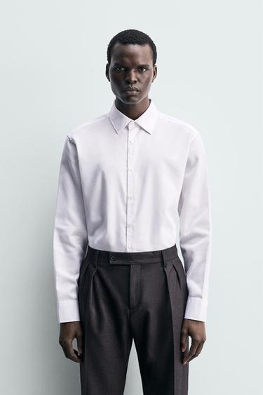 EASY CARE TEXTURED SHIRT - White by Zara