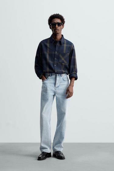 STRAIGHT-LEG ANKLE JEANS - Light blue by Zara - Image 0