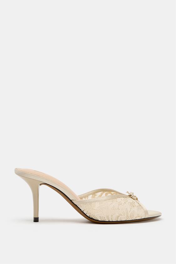 EMBROIDERED MULE HEELS -  by Zara - Image 0