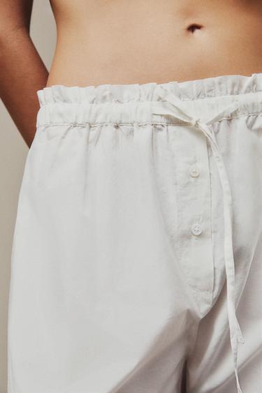 EMBROIDERED CHRISTMAS BOTTOMS - Ecru by Zara - Image 4