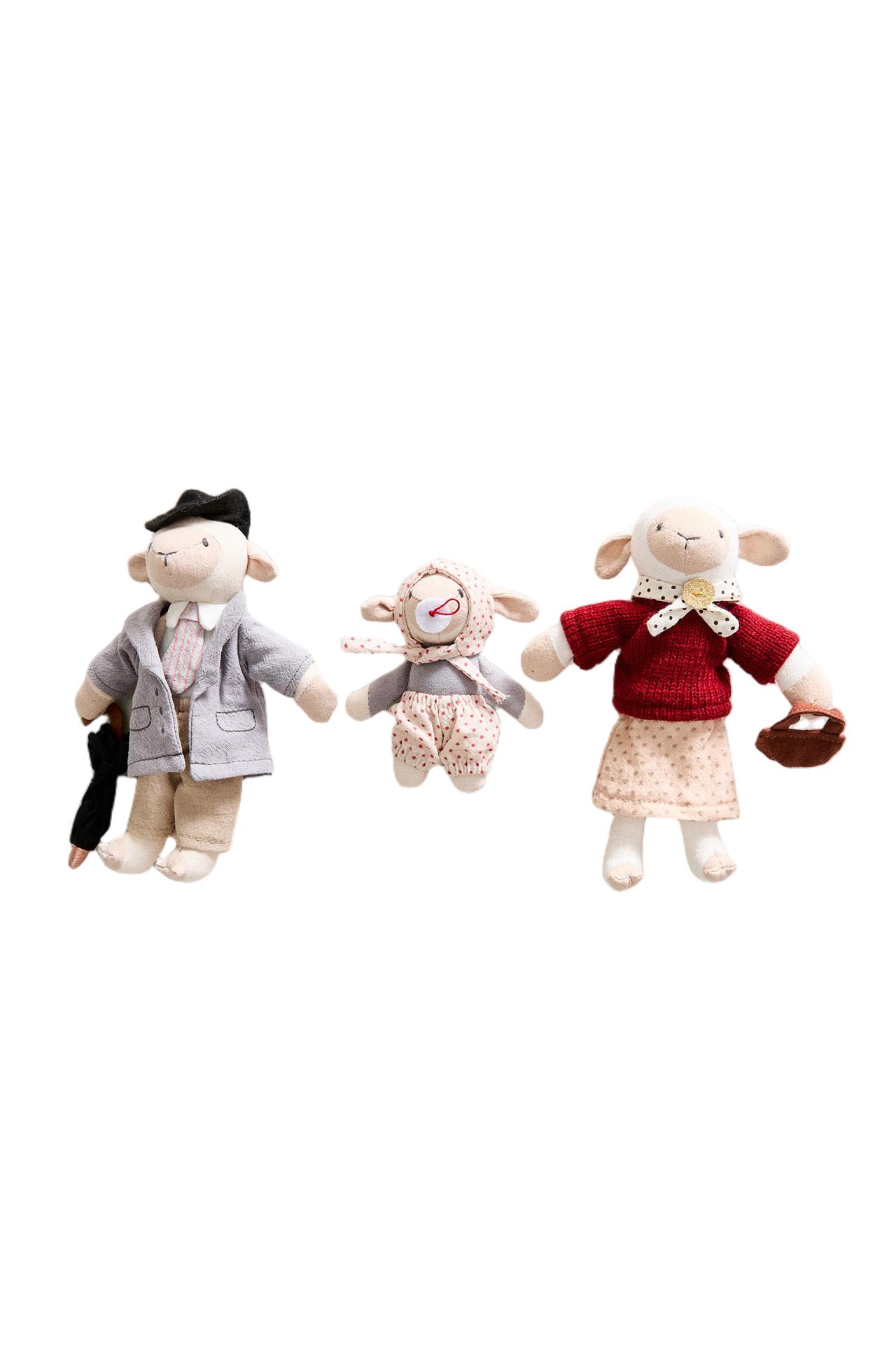 Набор детских мягких игрушек "Семья овечек", 3 шт