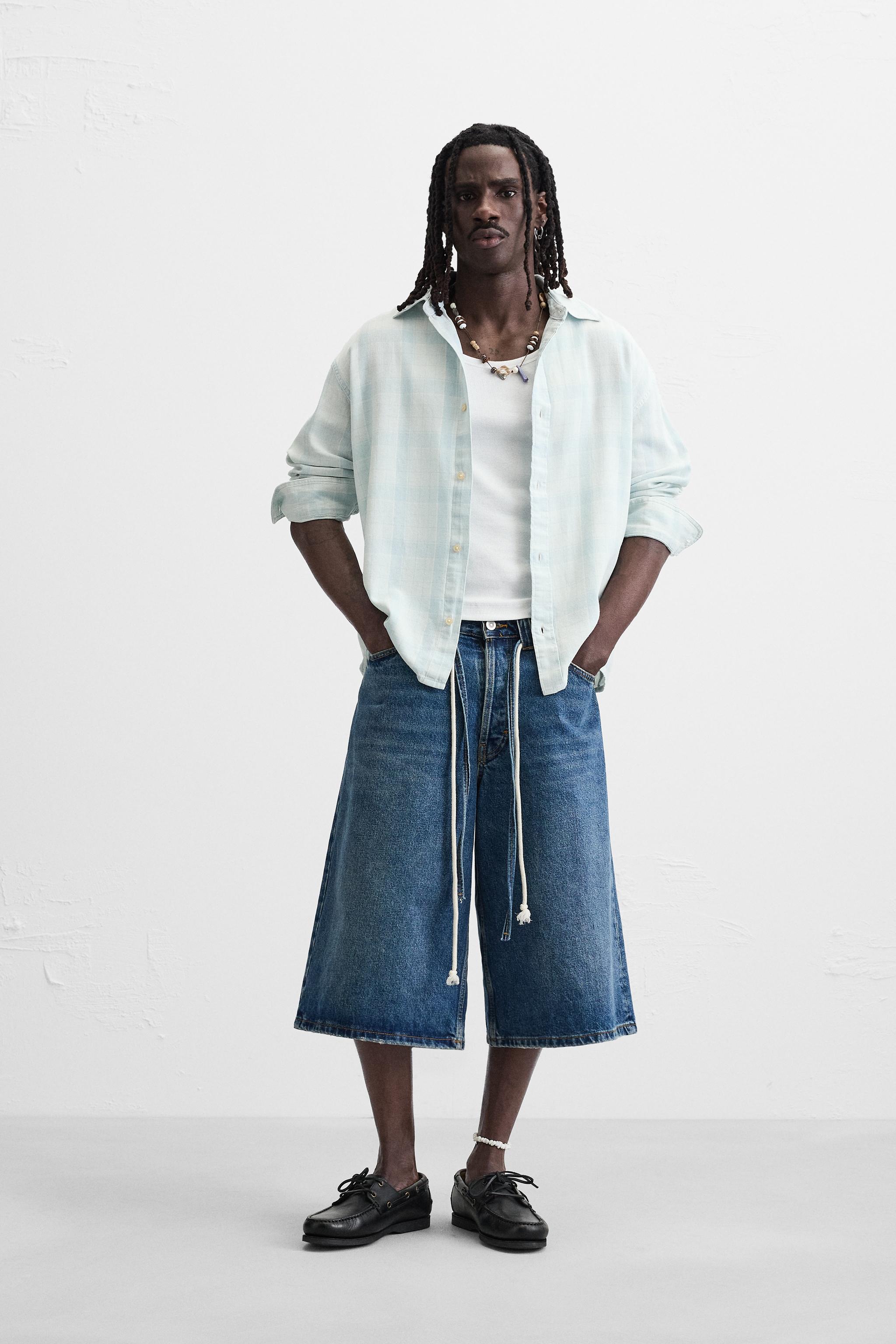 CHEMISE EN JEAN À CARREAUX