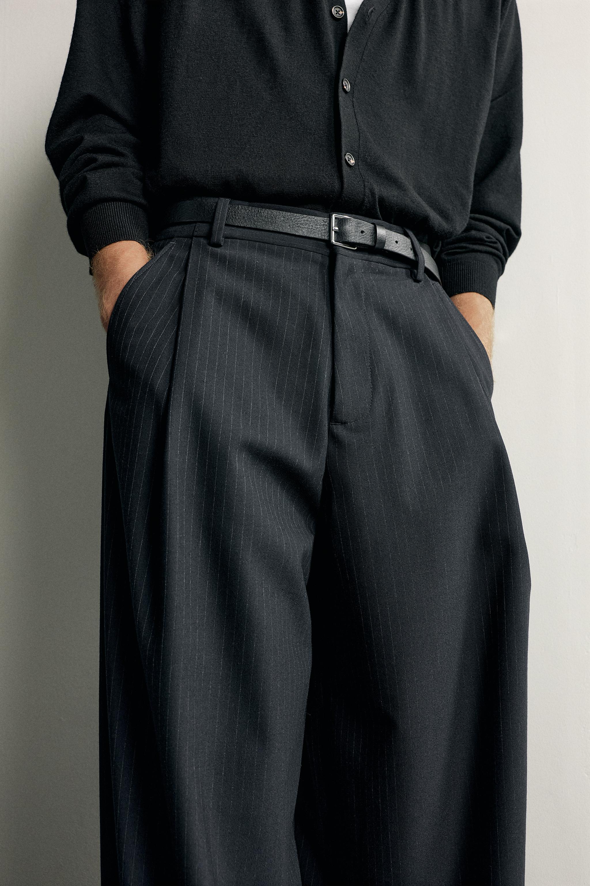 WIDE-FIT PLEATED PANTS - thumbnail 5