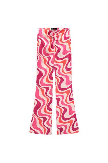 FLARE PRINTED TROUSERS