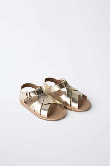 METALLIC SANDALS - Gold by Zara - Image 1