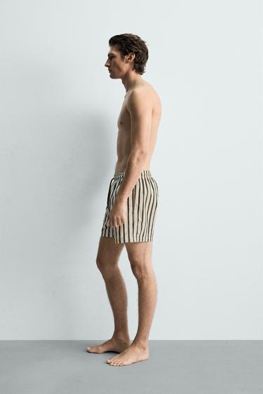 STRIPED SWIMMING TRUNKS - Multicoloured by Zara - Image 4