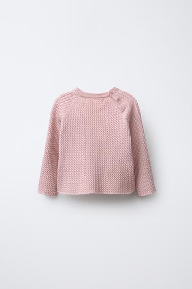 CABLE-KNIT SWEATER - Light pink by Zara - Image 1