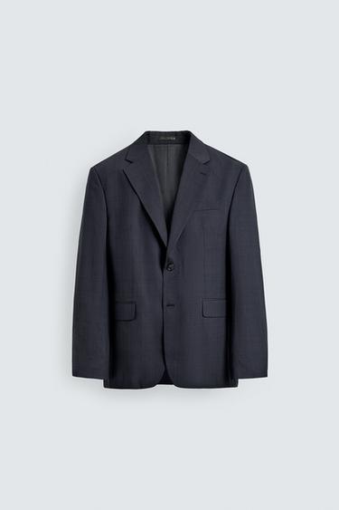 КАРИРАНО REGULAR FIT САКО ОД КОСТУМ - Темно морнарска од Zara
