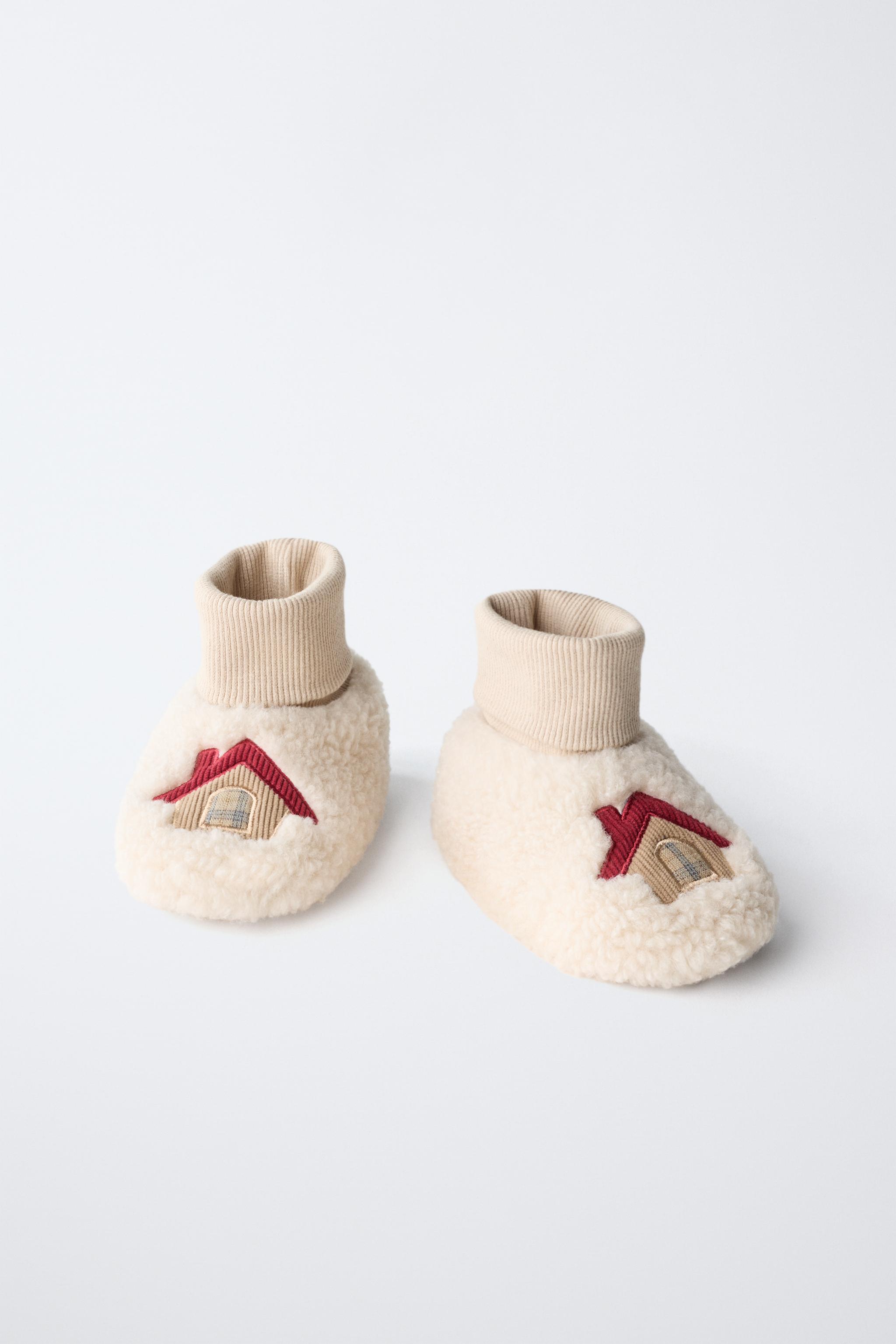 新品◼️戸塚刺繍◼️スリッパ◼️2足 刺繍ディテール入りルームシューズ - エクリュ | ZARA Japan / 日本