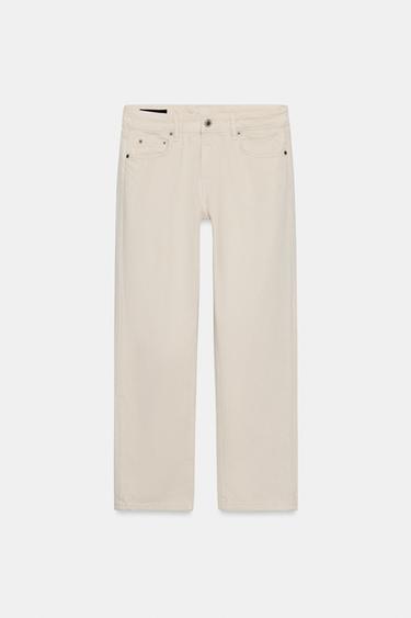 JEAN ZW COLLECTION CIGARETTE TAILLE MOYENNE - Écru de Zara - Image 4