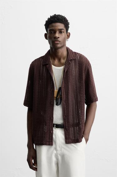 CAMISA ESTRUCTURA CROCHET - Vino de Zara