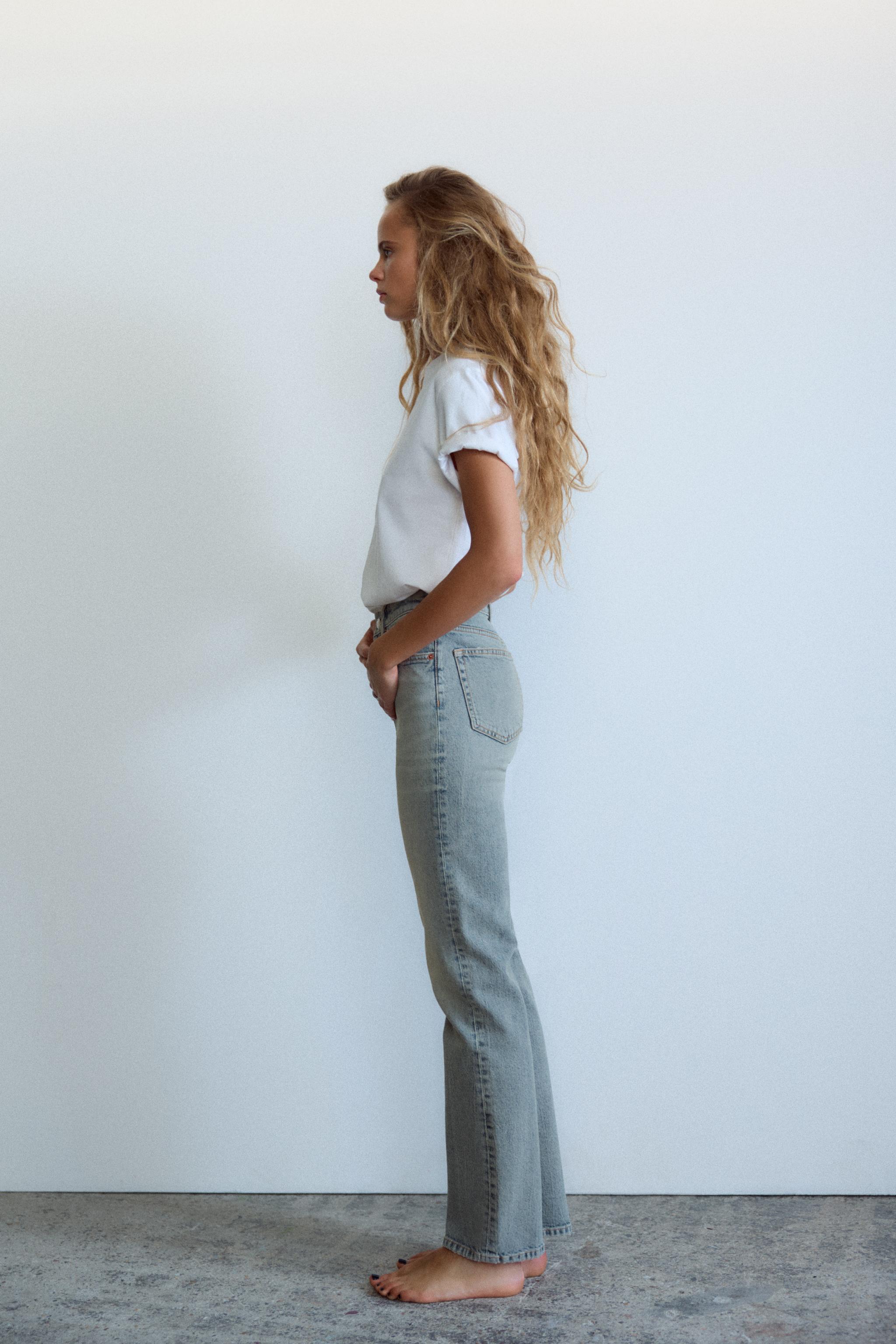 TRF ストレートハイウエストジーンズ - ブルー | ZARA Japan / 日本