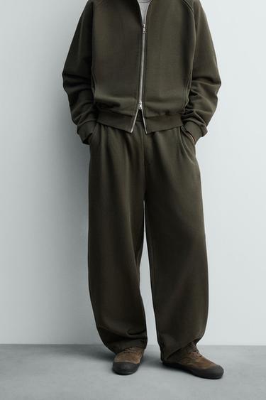 LIMITED EDITION FADED BALLOON FIT JOGGER TROUSERS - Khaki by Zara