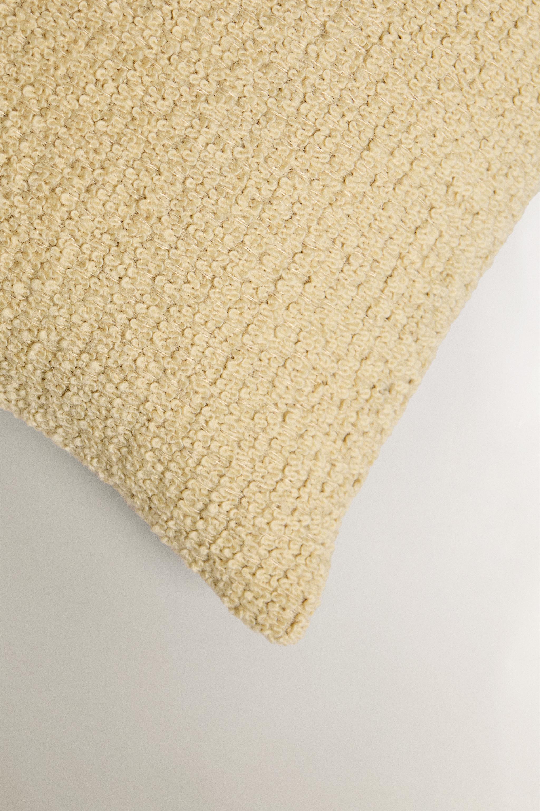 WAVY WOOL BLEND THROW PILLOW COVER