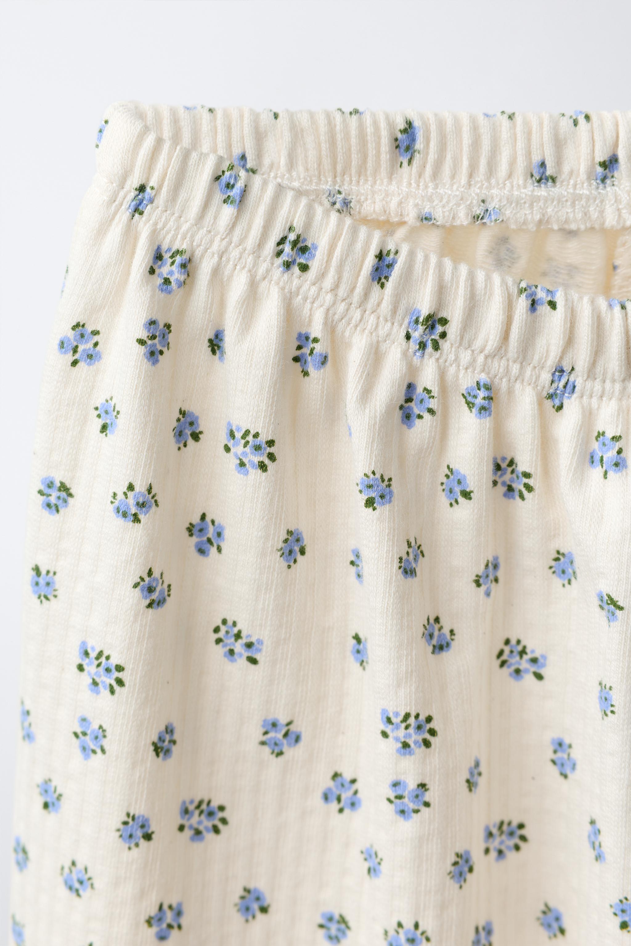 Детские брюки Zara TEXTURED FLORAL PANTS — фото 3