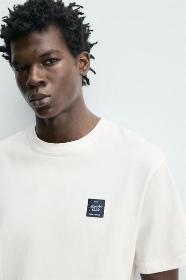 CONTRAST PRINT T-SHIRT - Light beige by Zara - Image 4
