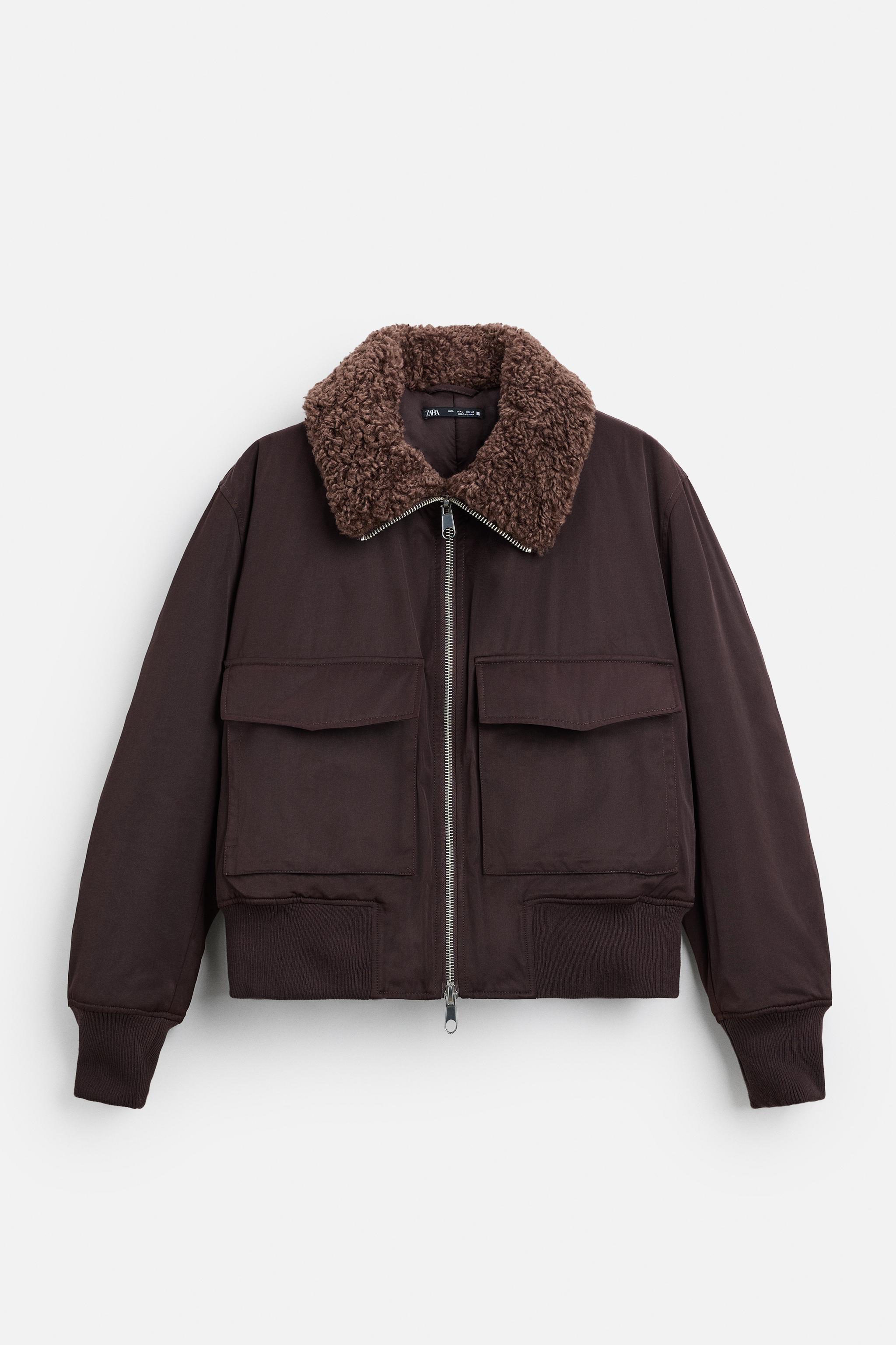 マッチングネック ジャケット - ダークブラウン | ZARA Japan / 日本