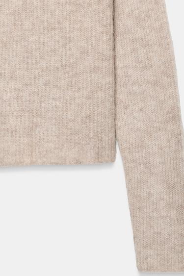 PULL AVEC LAINE ET ALPAGA - Sable / Chiné de Zara - Image 7